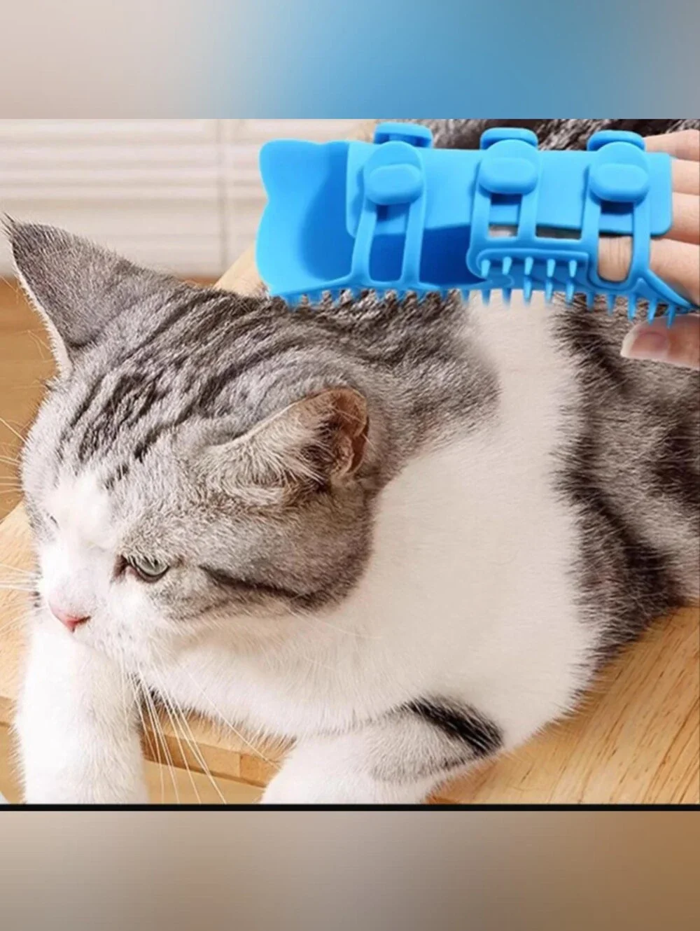 Pink Silicone Cat 😺 Toy Grooming Shedding Brush Scratch